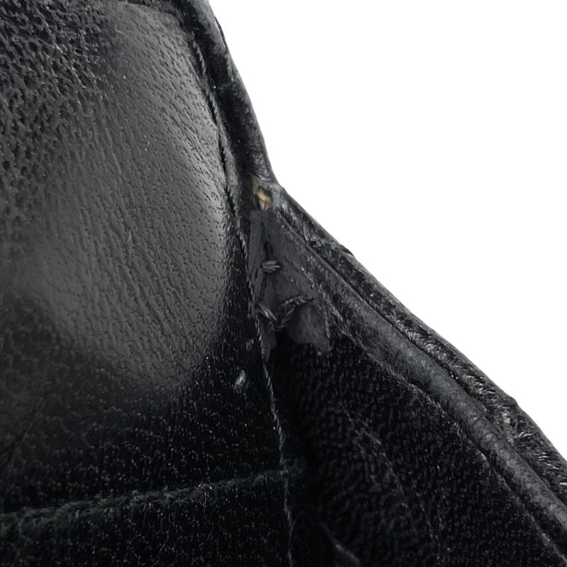Chanel CC Logo Shoulder Bag Quilted Leather Black