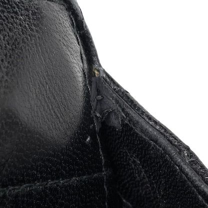 Chanel CC Logo Shoulder Bag Quilted Leather Black
