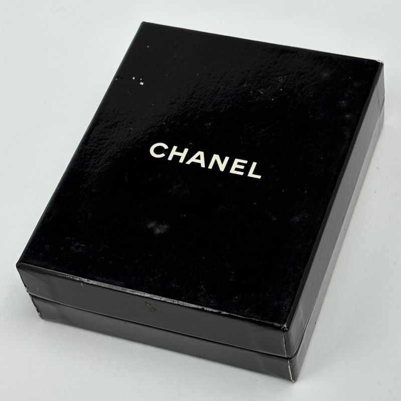 Chanel Logo Earrings Quilted Swing Large Gold Plated