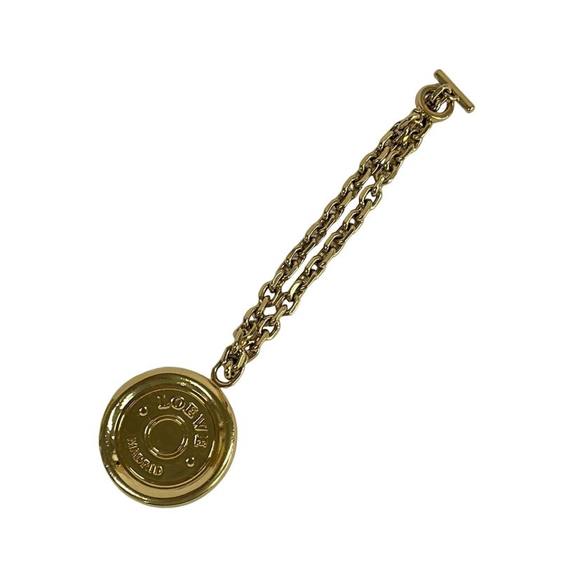 Loewe Key Holder Gold Keychain