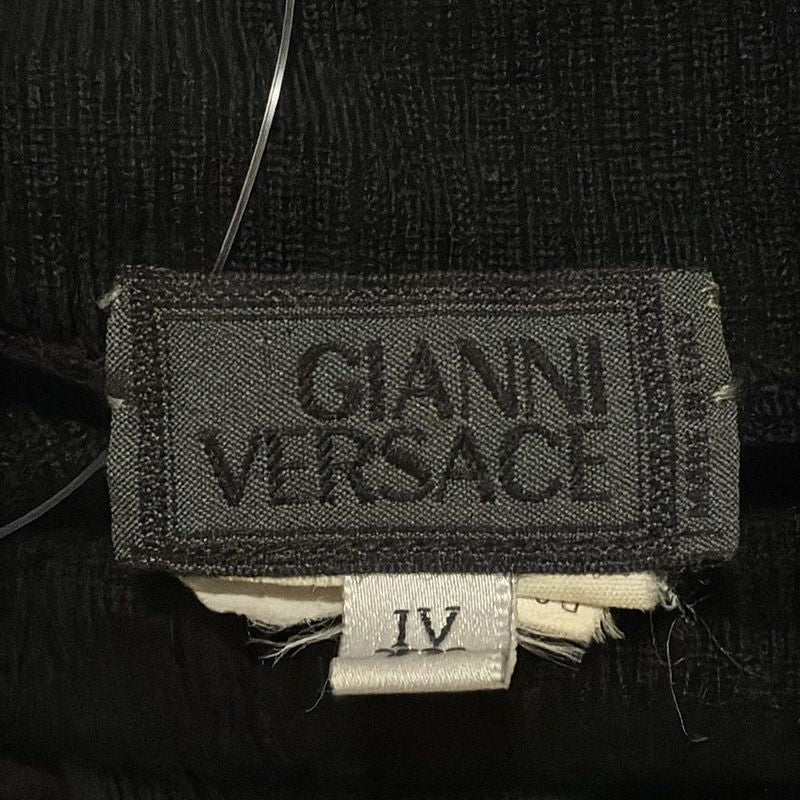 Versace Gianni Long Sleeve Sweater 4 XL Black Pink Turtleneck