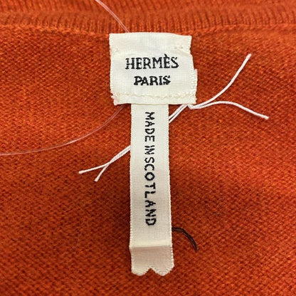 Hermes Cardigan SM Orange Long Sleeve Zip Up Cashmere