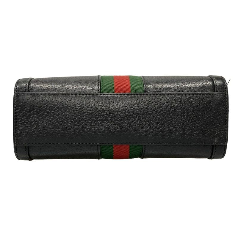 Gucci Handbag Ophidia Black Green Red Leather