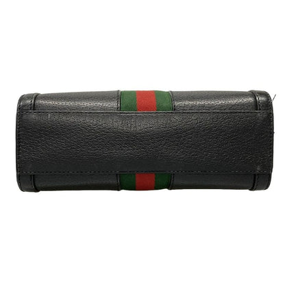 Gucci Handbag Ophidia Black Green Red Leather
