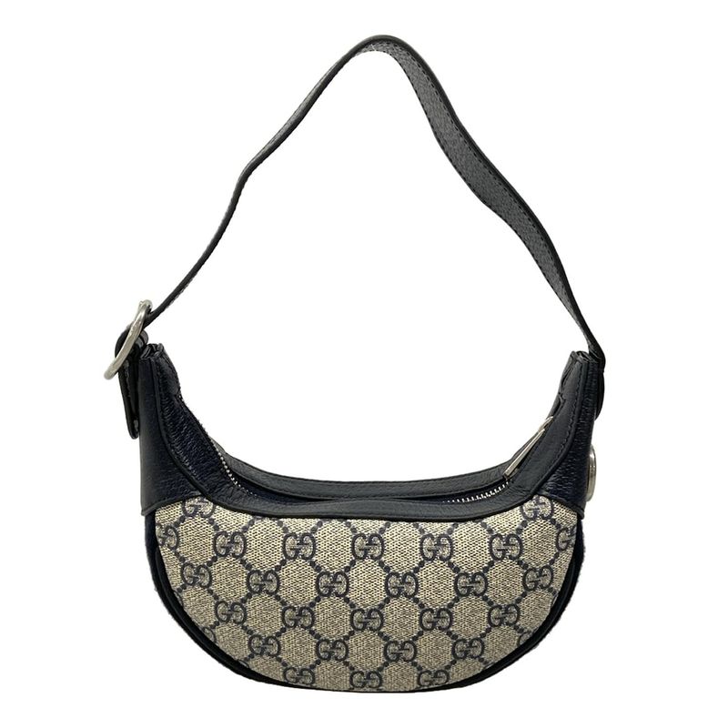 Gucci Ophidia GG Mini Bag Navy Ivory Red Leather