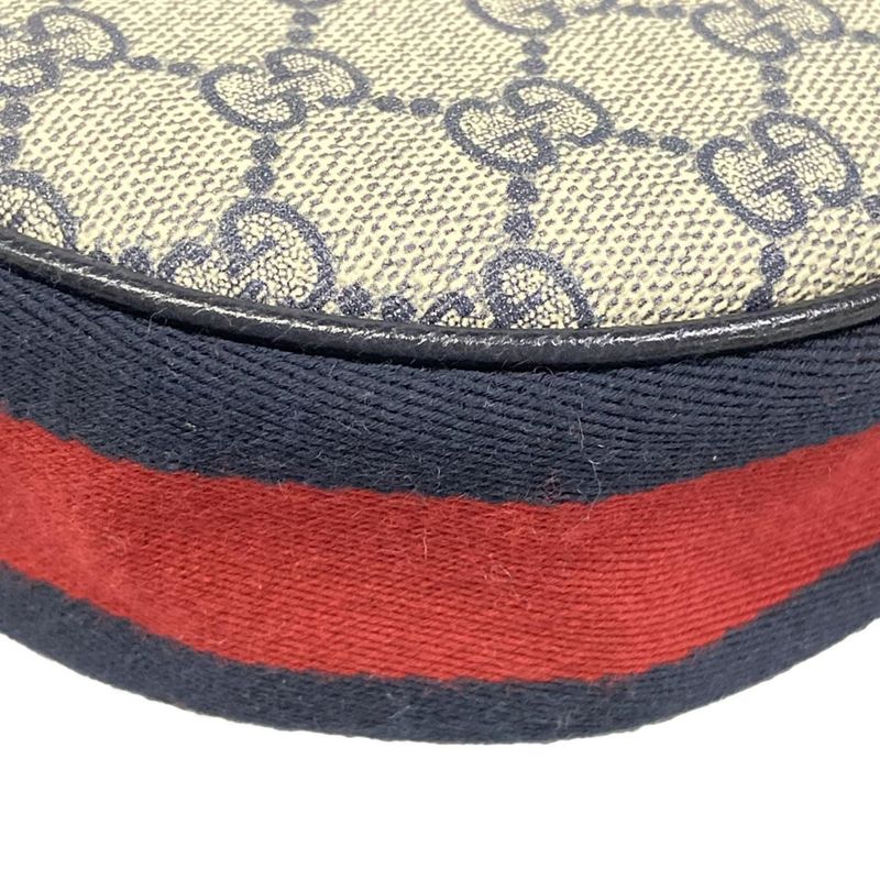 Gucci Ophidia GG Mini Bag Navy Ivory Red Leather