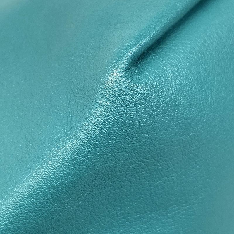 Bottega Veneta Handbag Double Knot Blue Green Leather