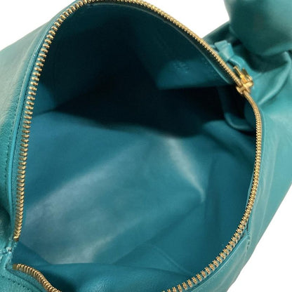 Bottega Veneta Handbag Double Knot Blue Green Leather