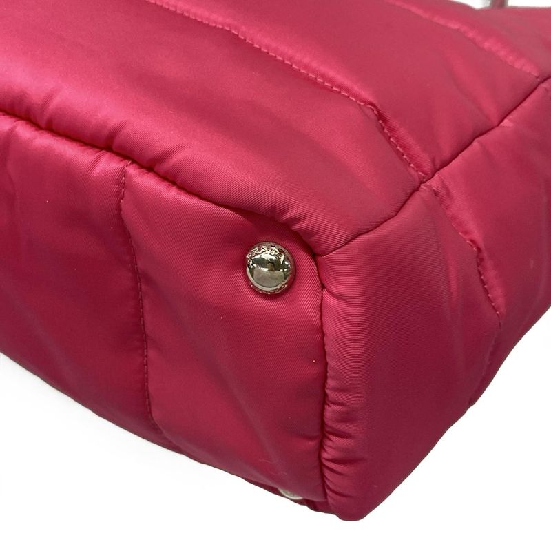Prada Tote Tessuto Bomber Pink Leather