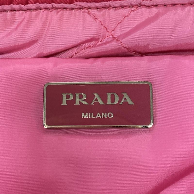 Prada Tote Tessuto Bomber Pink Leather