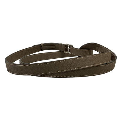 Hermes Belt 90 Etriviere Double Tour Etoupe Silver