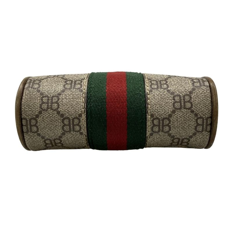 Gucci Shoulder Bag the Hacker Zip Dark Brown Beige Multi Collaboration Leather