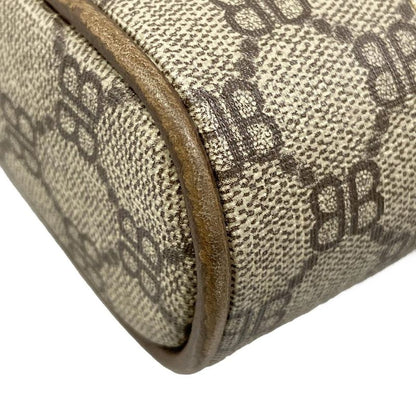 Gucci Shoulder Bag the Hacker Zip Dark Brown Beige Multi Collaboration Leather