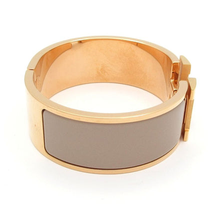 Hermes Bangle Clic Clac Pink Gold Grey Bracelet
