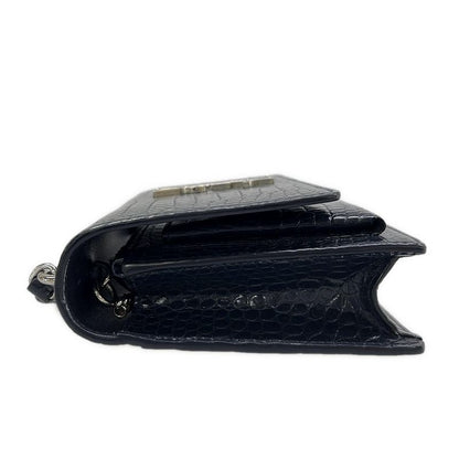 Saint Laurent Paris Wallet Sunset Chain Navy Embossed Leather