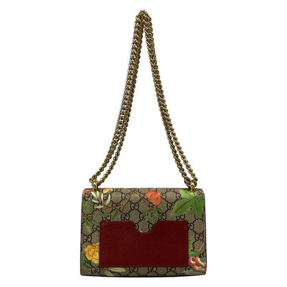 Gucci Shoulder Bag Padlock Small Tian Beige Ebony Multi Chain Leather