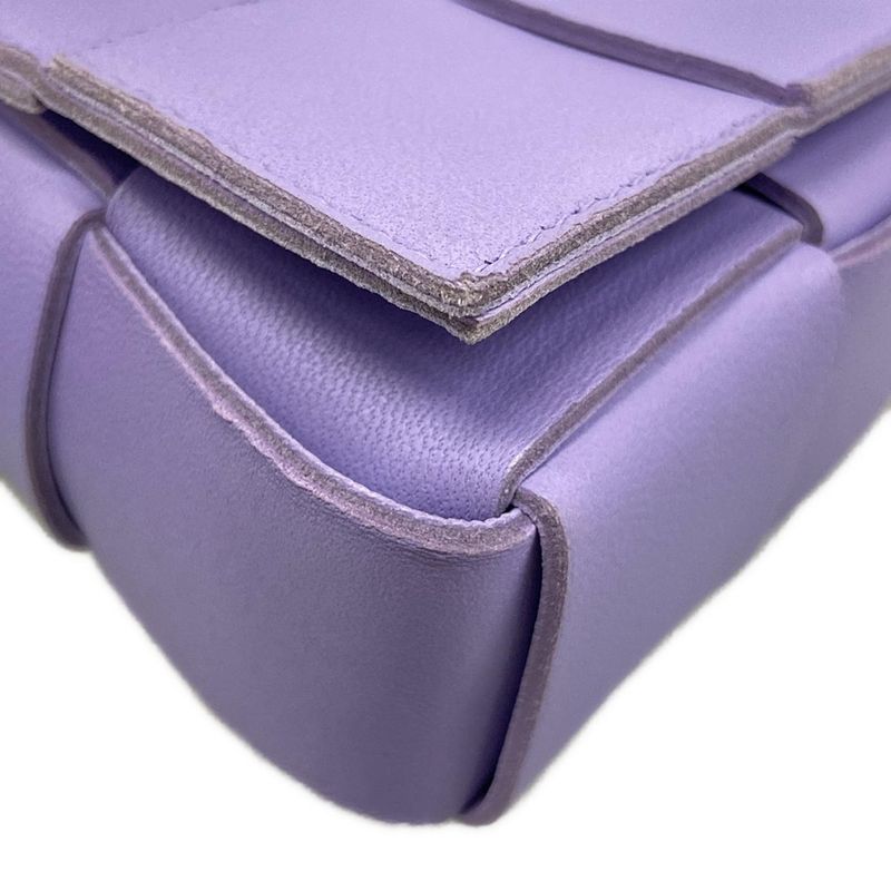 Bottega Veneta Shoulder Bag Candy Cassette Purple Leather