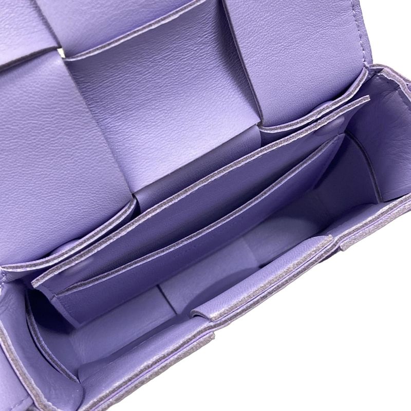 Bottega Veneta Shoulder Bag Candy Cassette Purple Leather