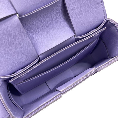 Bottega Veneta Shoulder Bag Candy Cassette Purple Leather