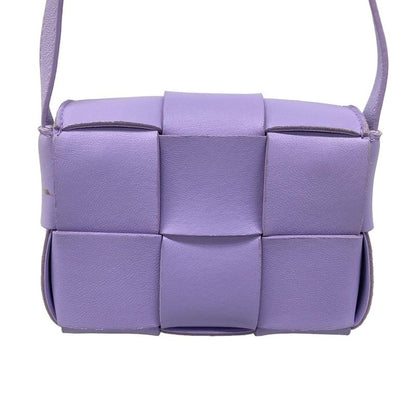 Bottega Veneta Shoulder Bag Candy Cassette Purple Leather