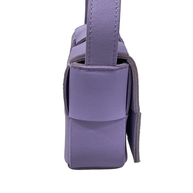 Bottega Veneta Shoulder Bag Candy Cassette Purple Leather