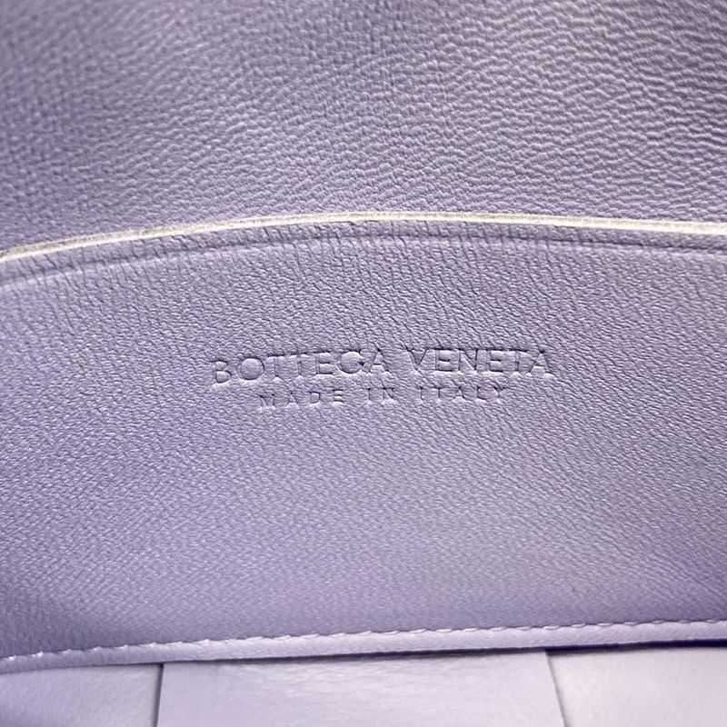 Bottega Veneta Shoulder Bag Candy Cassette Purple Leather