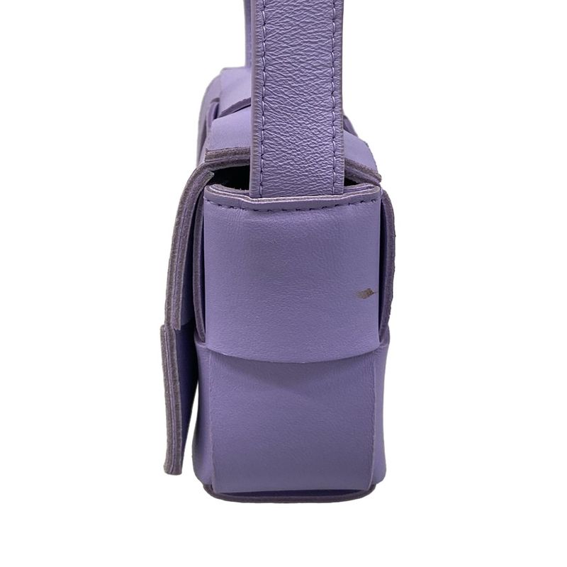Bottega Veneta Shoulder Bag Candy Cassette Purple Leather