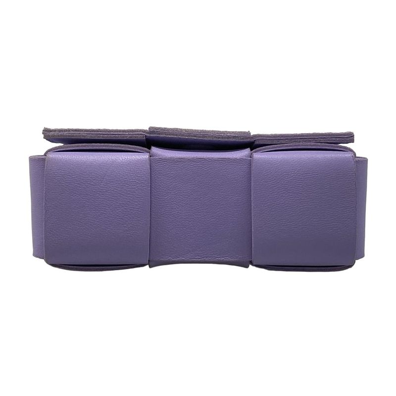 Bottega Veneta Shoulder Bag Candy Cassette Purple Leather