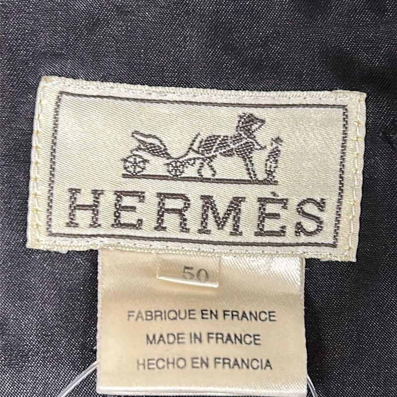 Hermes Jacket 50 XL Black Long Sleeve Zip Up Spring Autumn