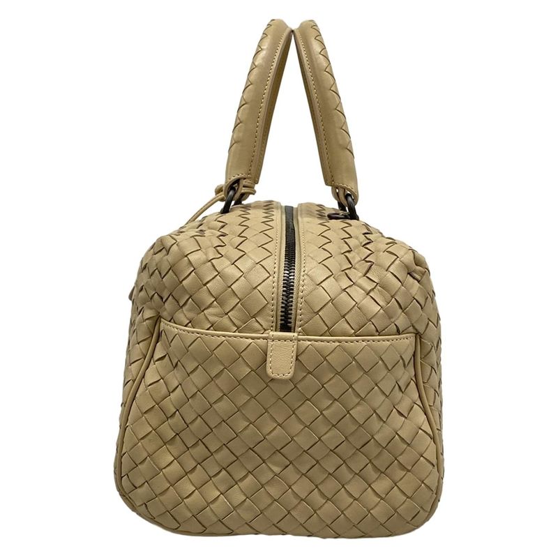 Bottega Veneta Handbag Mini Top Handle Bag Gray Leather