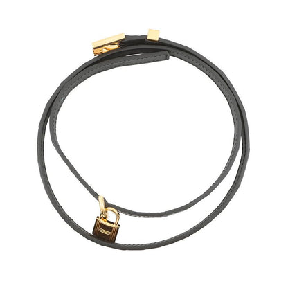 Hermes Belt Black Gold Porosus Matt 75