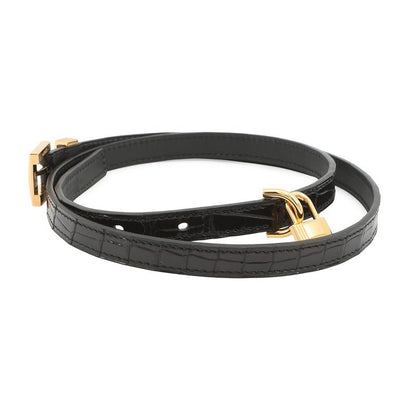 Hermes Belt Black Gold Porosus Matt 75