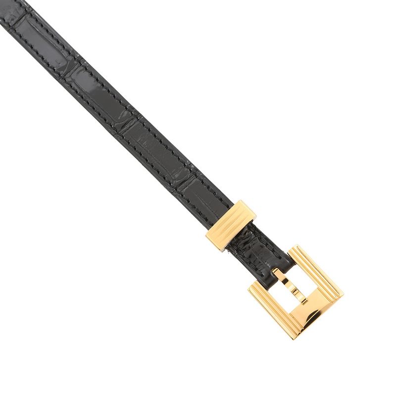 Hermes Belt Black Gold Porosus Matt 75