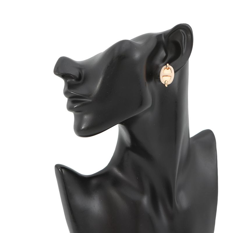 Hermes Earrings Mini Maillon Cles Pink Gold
