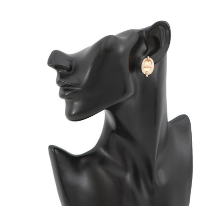 Hermes Earrings Mini Maillon Cles Pink Gold