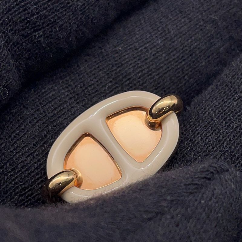 Hermes Earrings Mini Maillon Cles Pink Gold