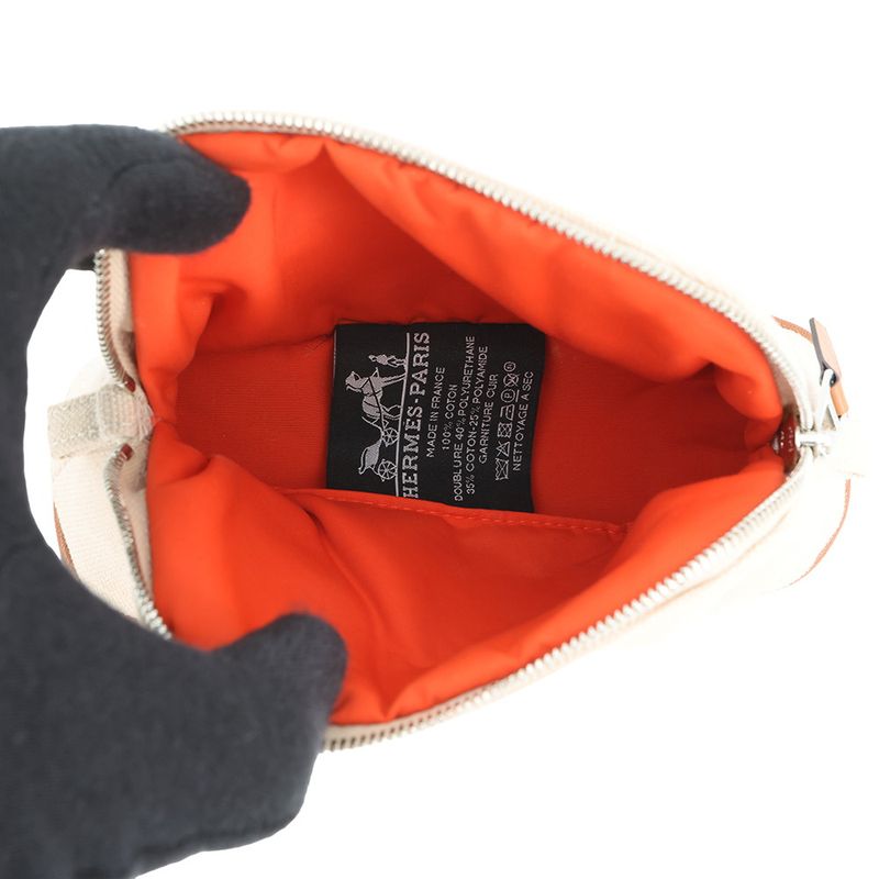 Hermes Pouch Bolide Mini Natural Silver Cotton Case