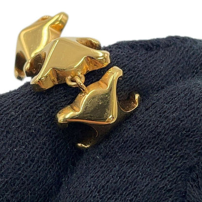 Celine Earrings Triomphe Studded Long Metal