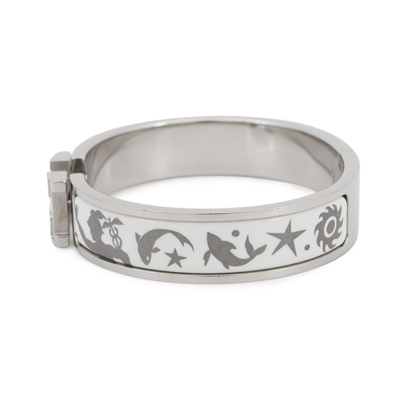 Hermes Bracelet Click PM Attracted by the Charm of Orpheus White Silver