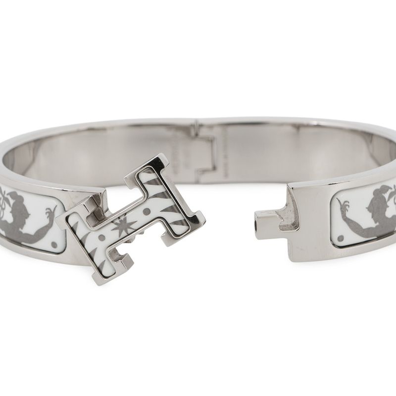 Hermes Bracelet Click PM Attracted by the Charm of Orpheus White Silver