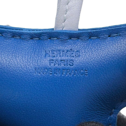 Hermes Bag Charm Buddy Bleu France Black Brum Lambskin Mouton