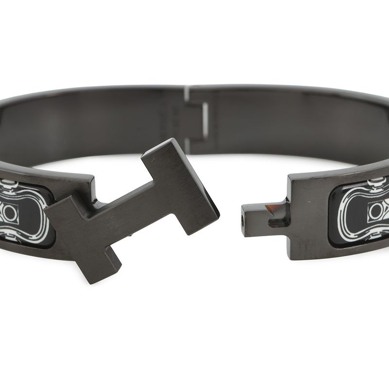 Hermes Bracelet Click HH Metallic Black