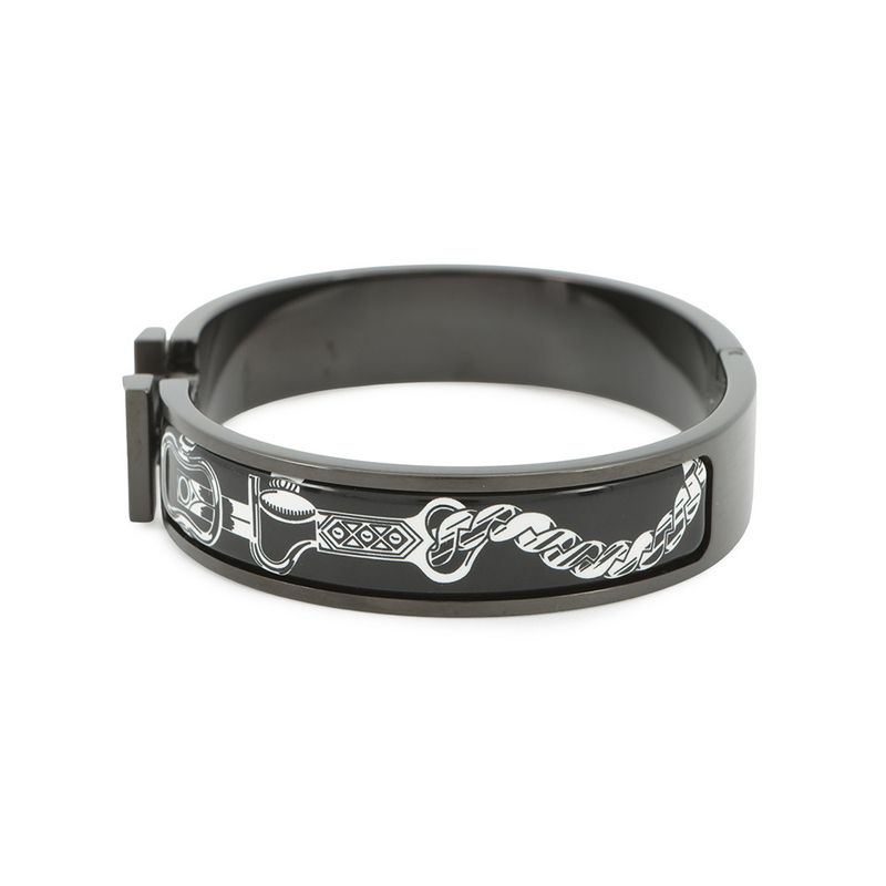 Hermes Bracelet Click HH Metallic Black