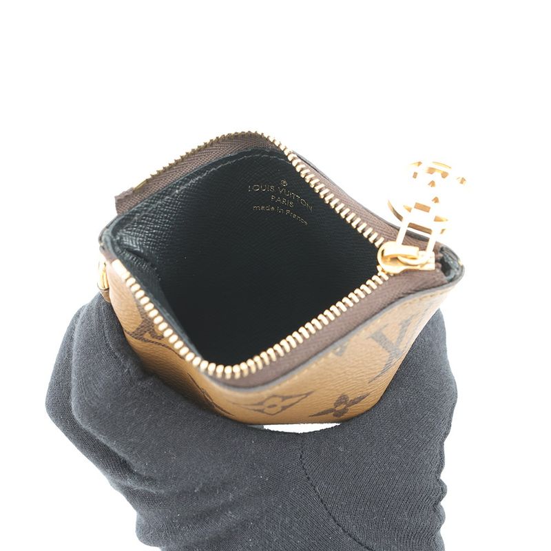 Louis Vuitton Pouch Monogram Reverse Giant Pochette Trio Coin Case Black