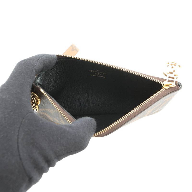 Louis Vuitton Pouch Monogram Reverse Giant Pochette Trio Coin Case Black