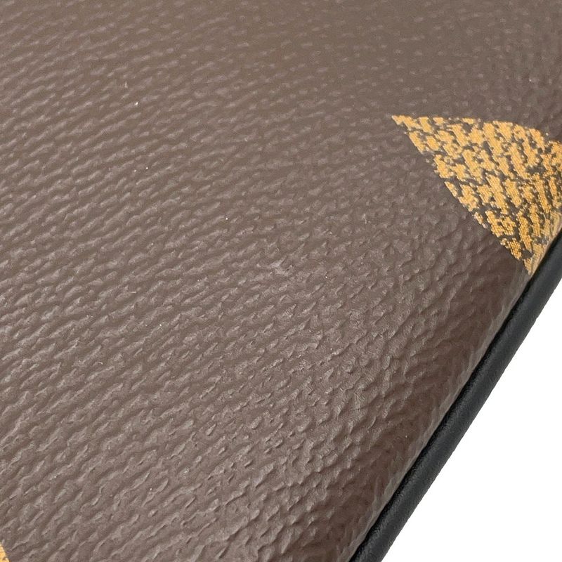 Louis Vuitton Pouch Monogram Reverse Giant Pochette Trio Coin Case Black