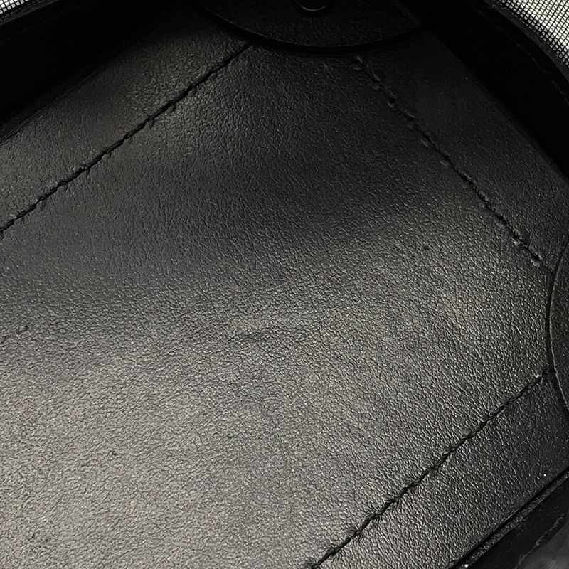 Louis Vuitton Shoulder Bag Monogram Mesh Leather Soft Trunk Embroidery Black