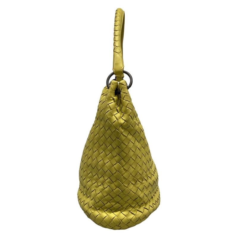 Bottega Veneta Handbag Intrecciato Yellow Leather