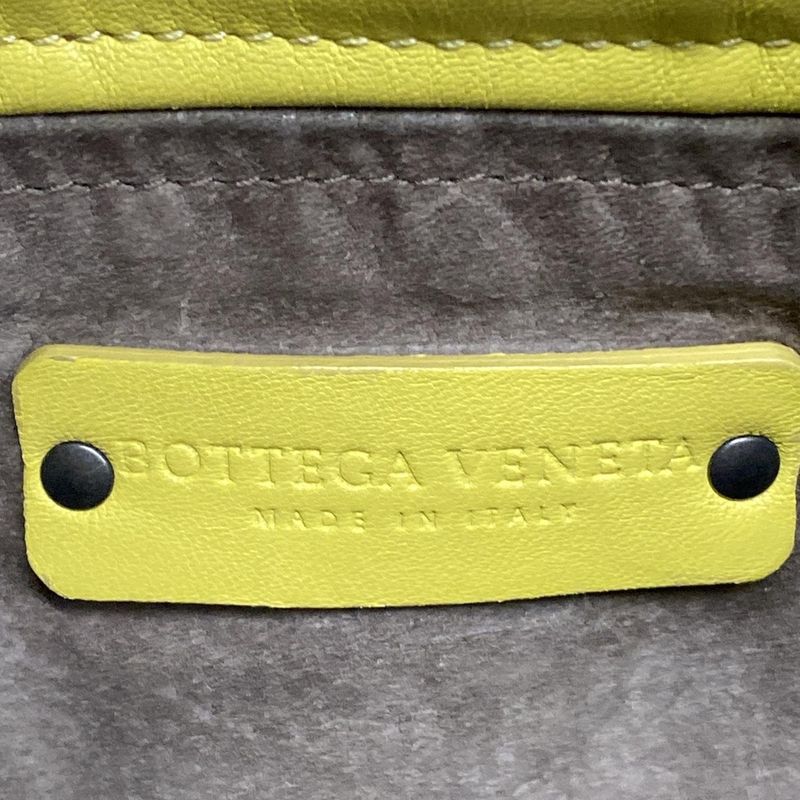 Bottega Veneta Handbag Intrecciato Yellow Leather