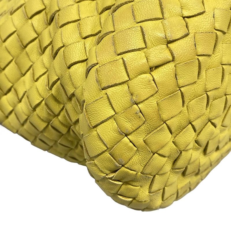 Bottega Veneta Handbag Intrecciato Yellow Leather